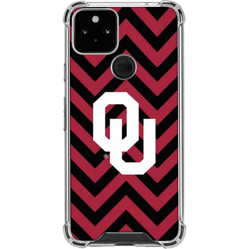 University of Oklahoma Sooners Chevron Google Pixel 5 Clear Case